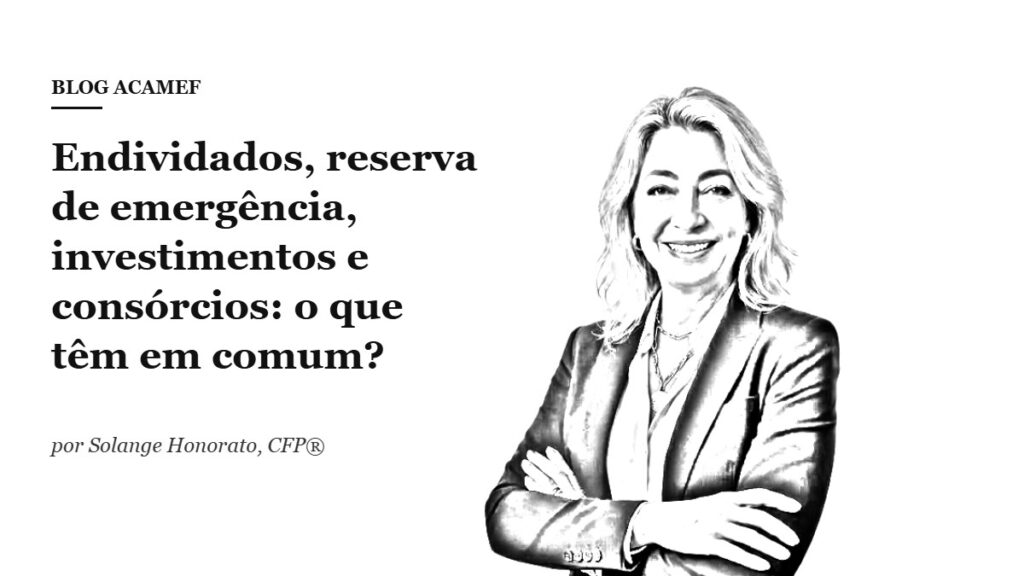 Ilustração em preto e branco de Solange Honorato, CFP® – Blog ACAMEF
